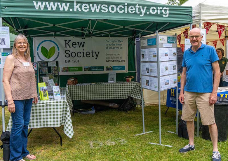 Kew Society stand at event.